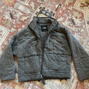 Zara Charcoal Quilted Jacket